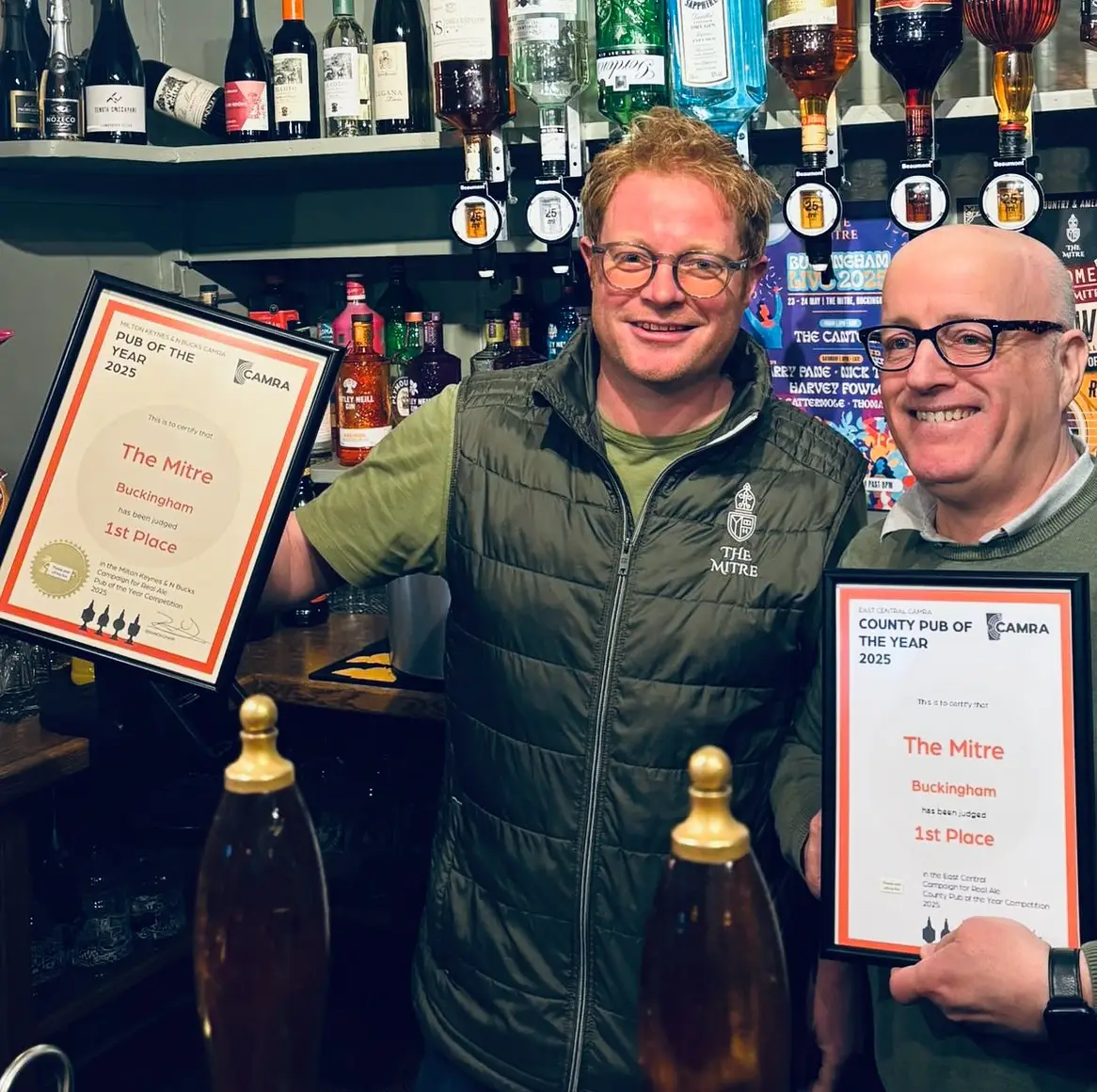 Landlord Peter Edwards CAMRA MK & North Bucks and CAMRA Buckinghamshire Pub of The Year 2025